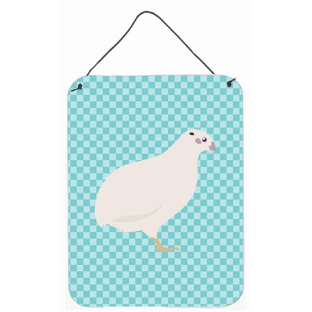Carolines Treasures Texas Quail Blue Check Wall or Door Hanging Prints BB8131DS1216
